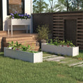 Garten-Hochbeete 2 Stk. Weiß 150x31x31 cm Massivholz Kiefer