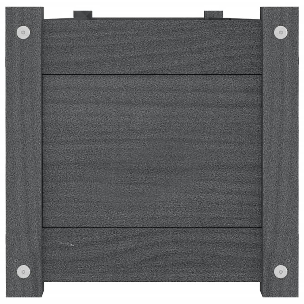 Garten-Hochbeete 2 Stk. Grau 150x31x31 cm Massivholz Kiefer