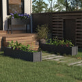 Garten-Hochbeete 2 Stk. Grau 150x31x31 cm Massivholz Kiefer