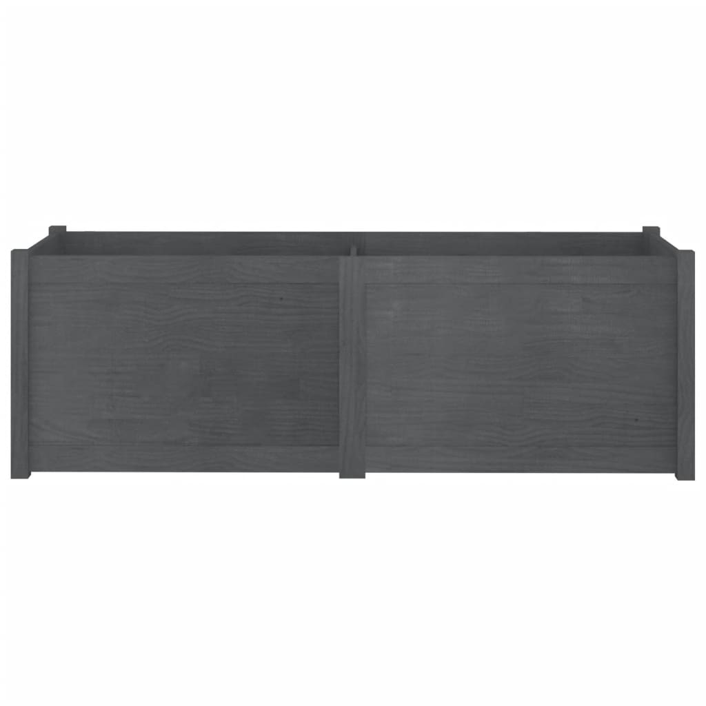 Pflanzkübel Grau 150x50x50 cm Massivholz Kiefer