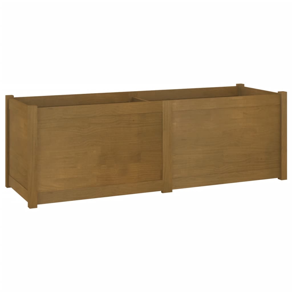 Pflanzkübel Honigbraun 150x50x50 cm Massivholz Kiefer