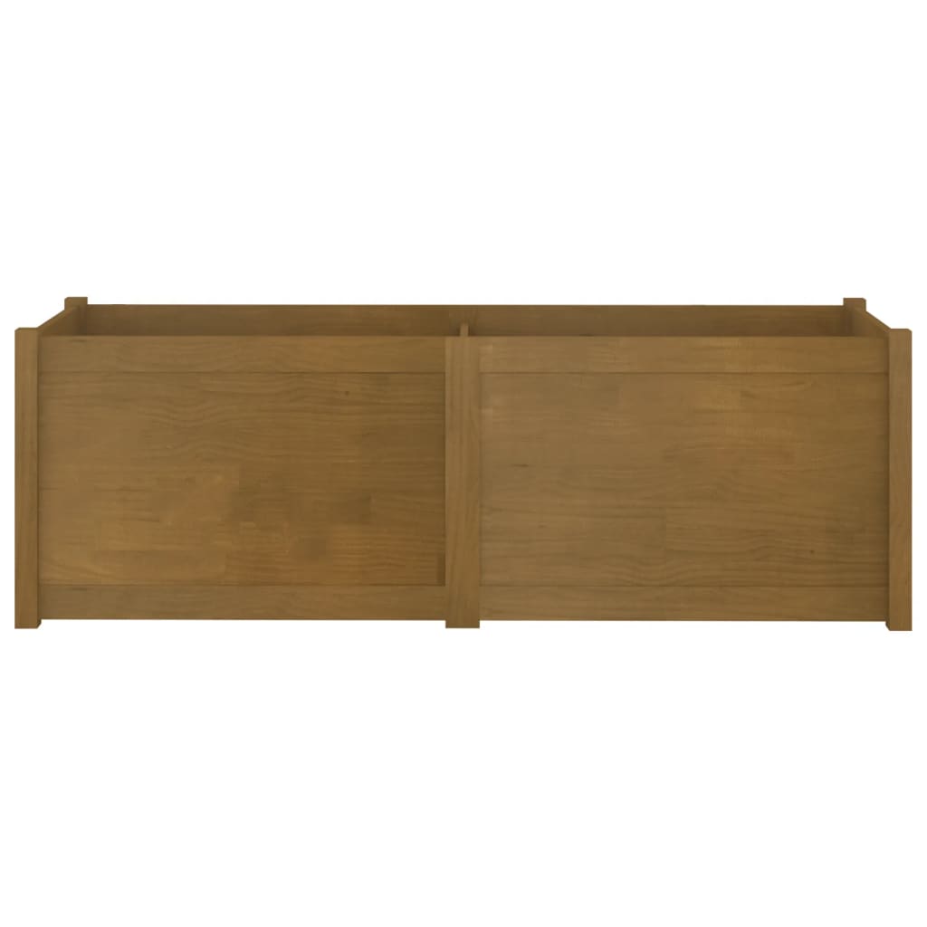 Pflanzkübel Honigbraun 150x50x50 cm Massivholz Kiefer