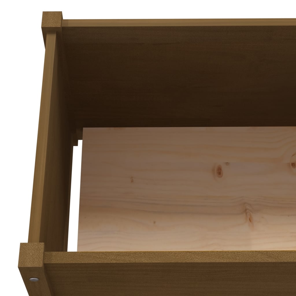 Pflanzkübel Honigbraun 200x50x50 cm Massivholz Kiefer