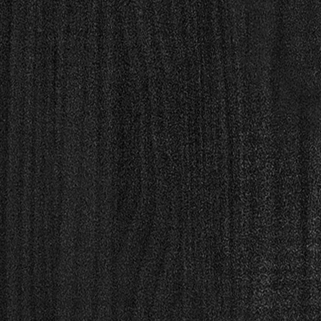 Pflanzkübel Schwarz 200x50x70 cm Massivholz Kiefer