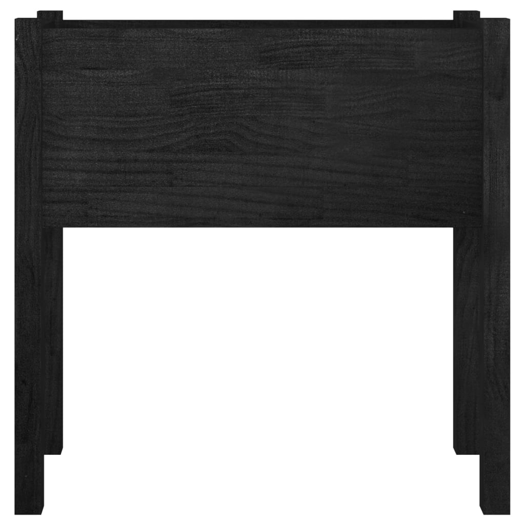 Pflanzkübel Schwarz 70x31x70 cm Massivholz Kiefer