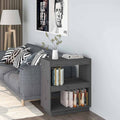 Bücherregal Grau 60x35x71 cm Massivholz Kiefer