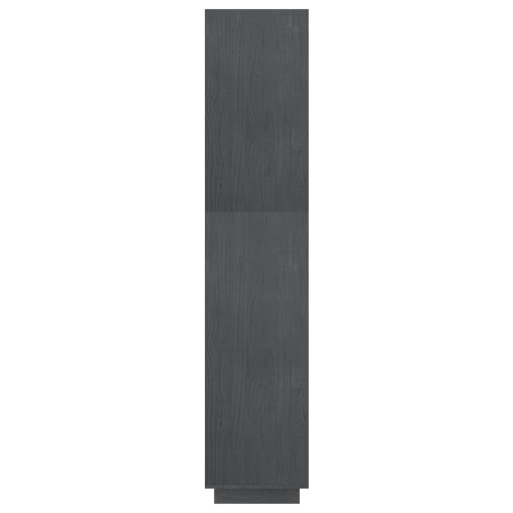 Bücherregal/Raumteiler Grau 60x35x167 cm Massivholz Kiefer