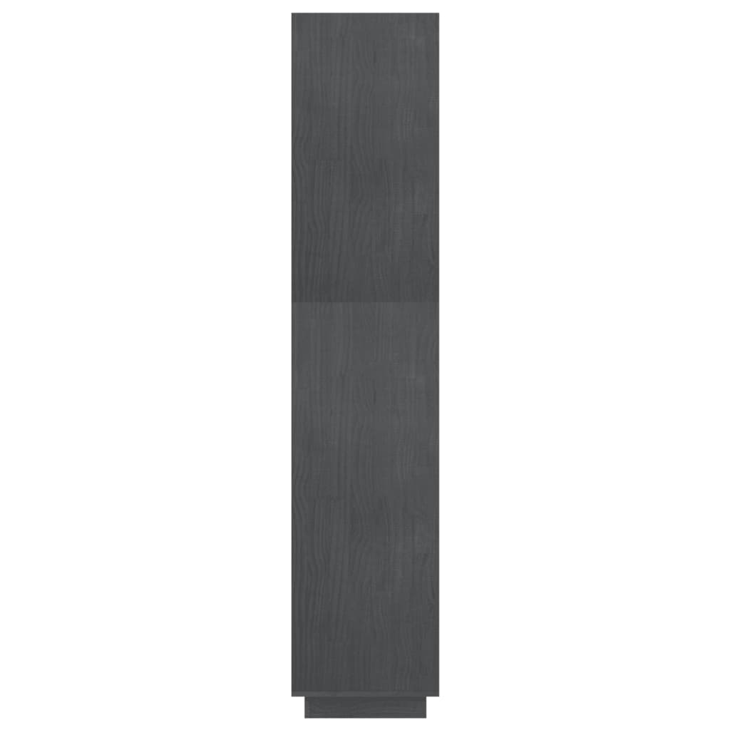Bücherregal/Raumteiler Grau 80x35x167 cm Massivholz Kiefer