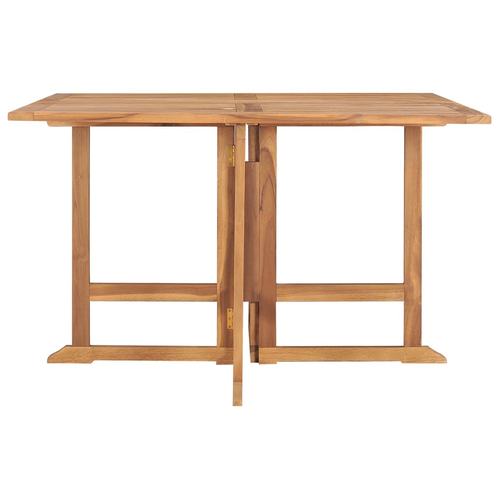 Garten-Esstisch Klappbar 110x110x75 cm Massivholz Teak