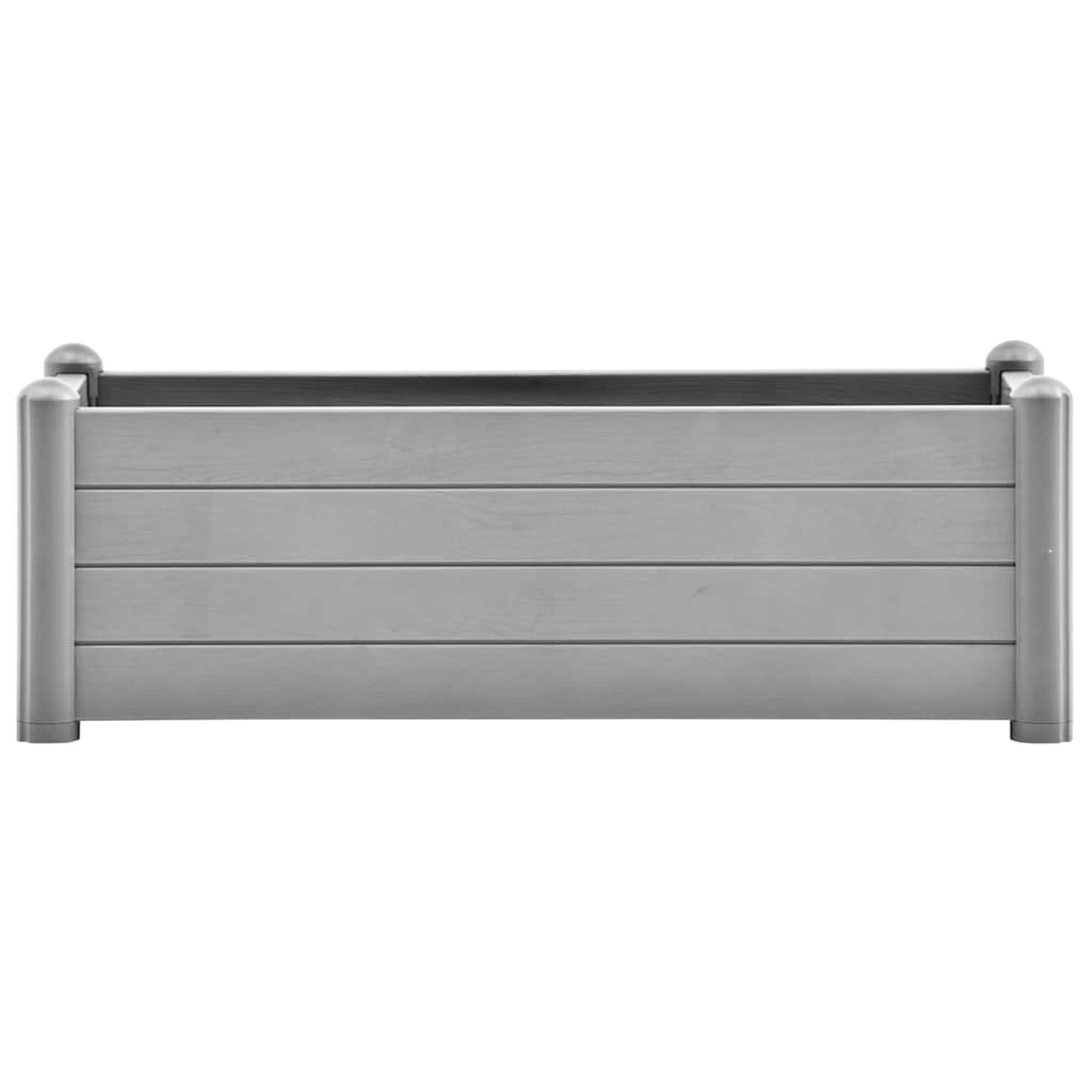 Garten-Hochbeet PP Steingrau 100x43x35 cm