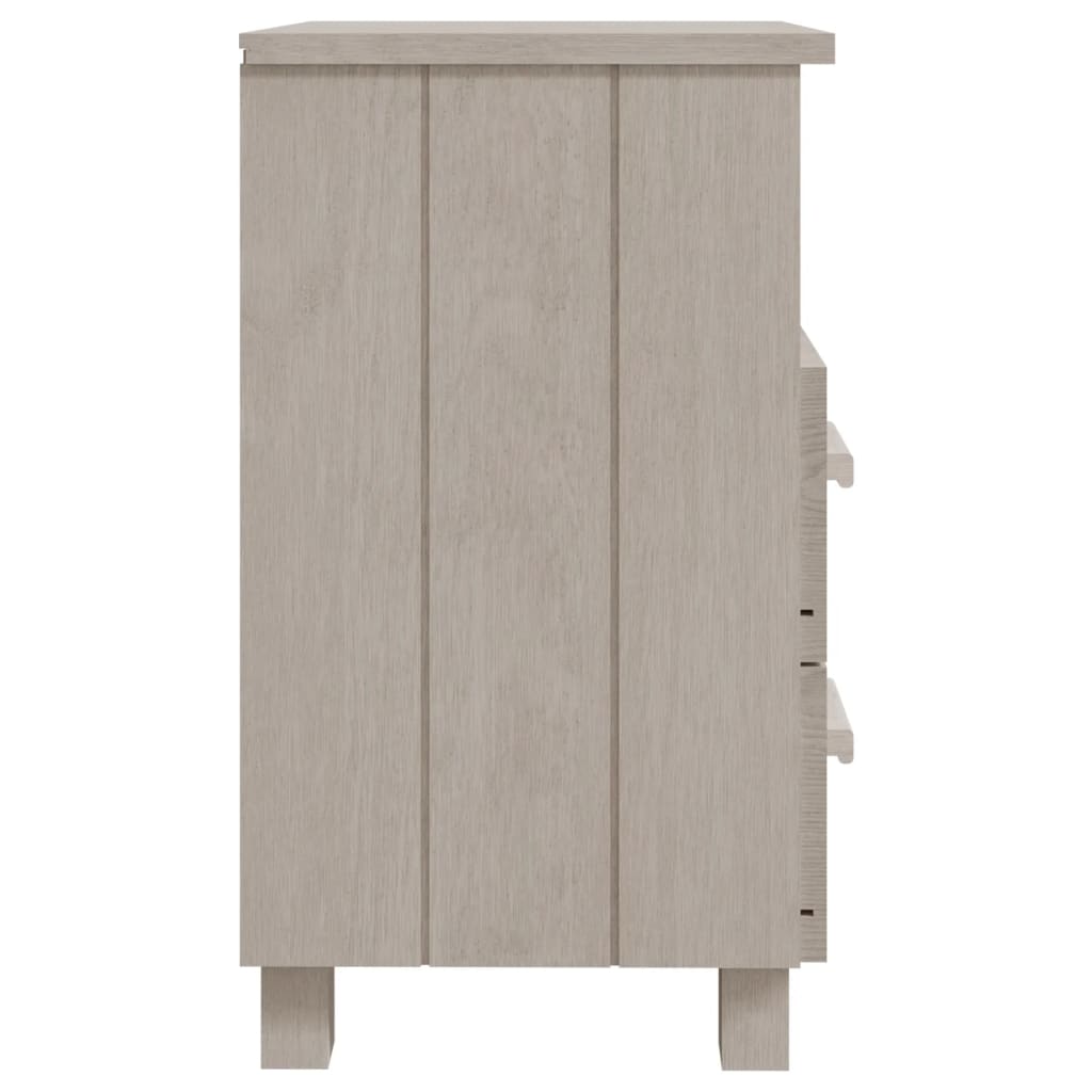 Nachttisch HAMAR Weiß 40x35x62 cm Massivholz Kiefer