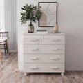 Sideboard HAMAR Weiß 79x40x80 cm Massivholz Kiefer