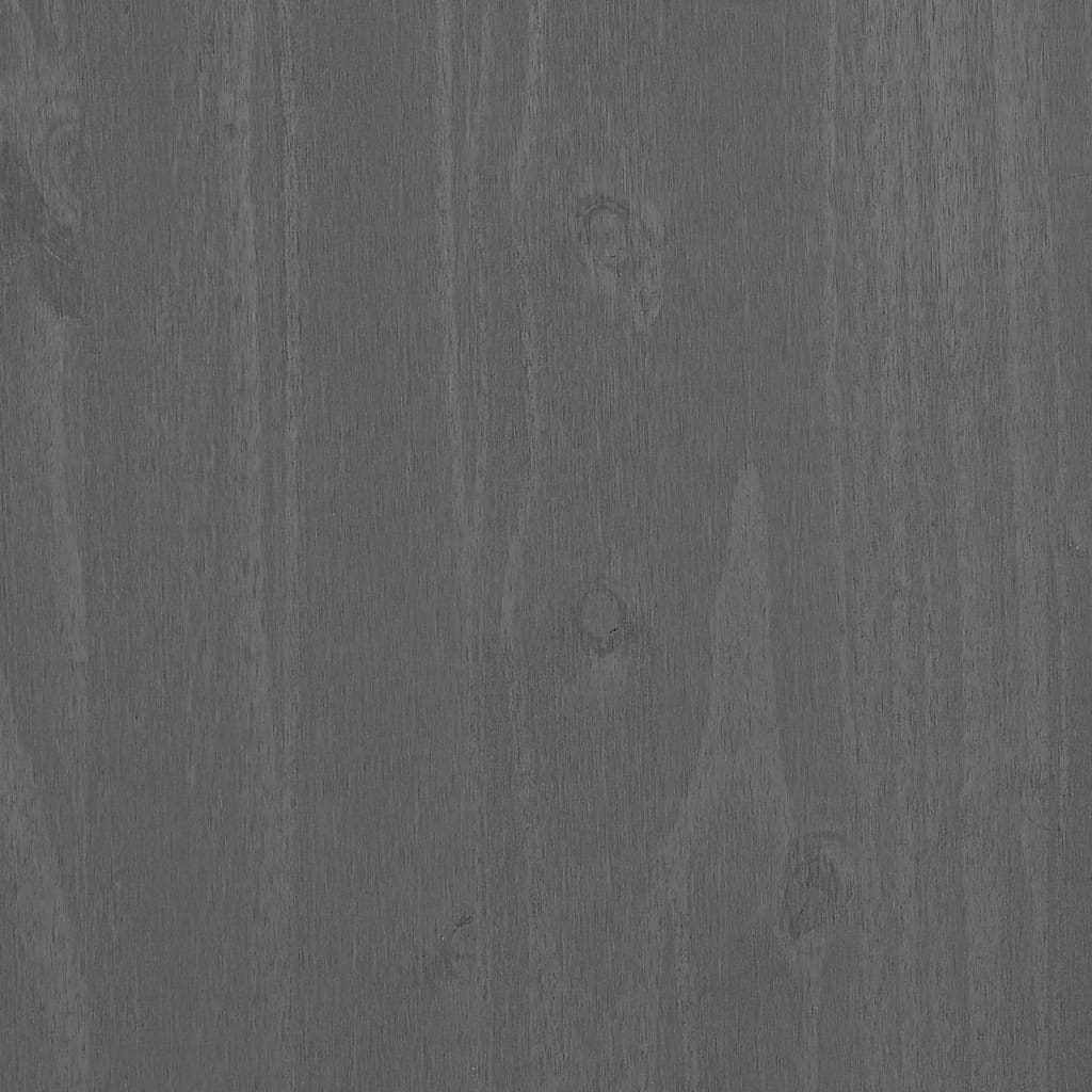 Sideboard HAMAR Hellgrau 79x40x80 cm Massivholz Kiefer