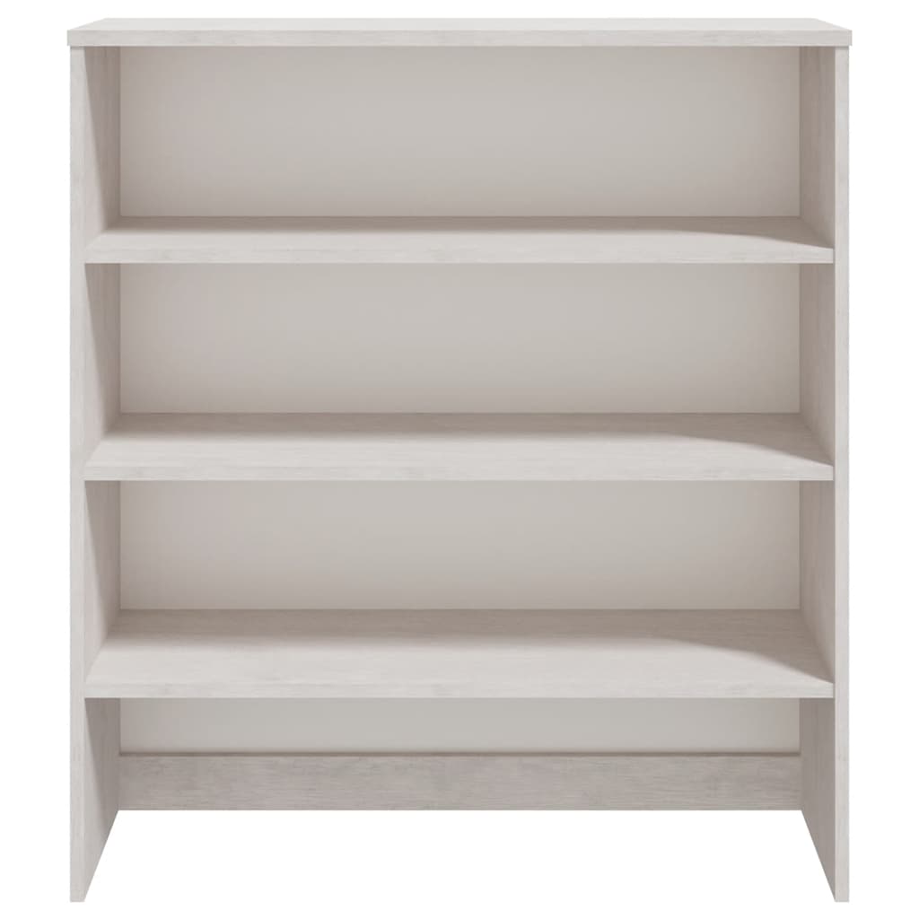 Highboard-Oberteil HAMAR Weiß 90x30x100 cm Massivholz