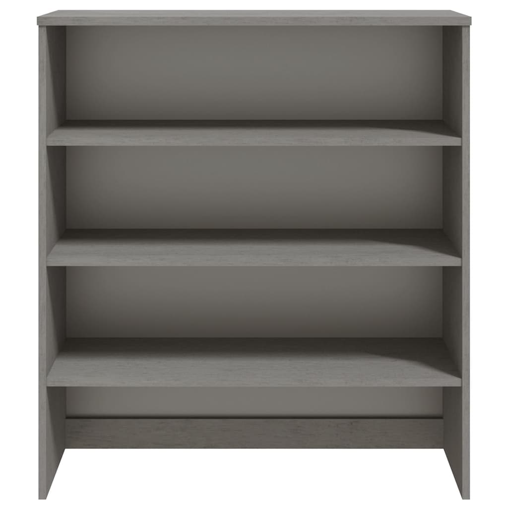Highboard-Oberteil HAMAR Hellgrau 90x30x100 cm Massivholz