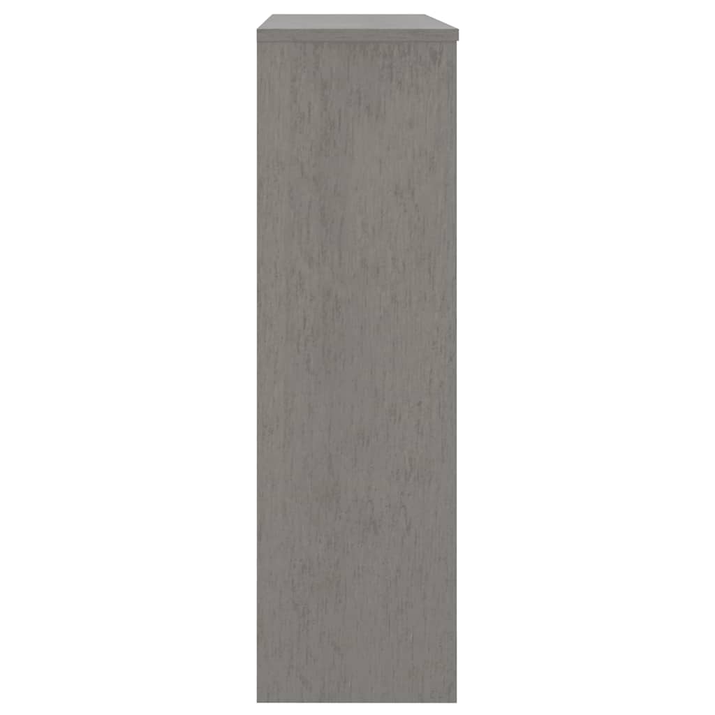 Highboard-Oberteil HAMAR Hellgrau 90x30x100 cm Massivholz