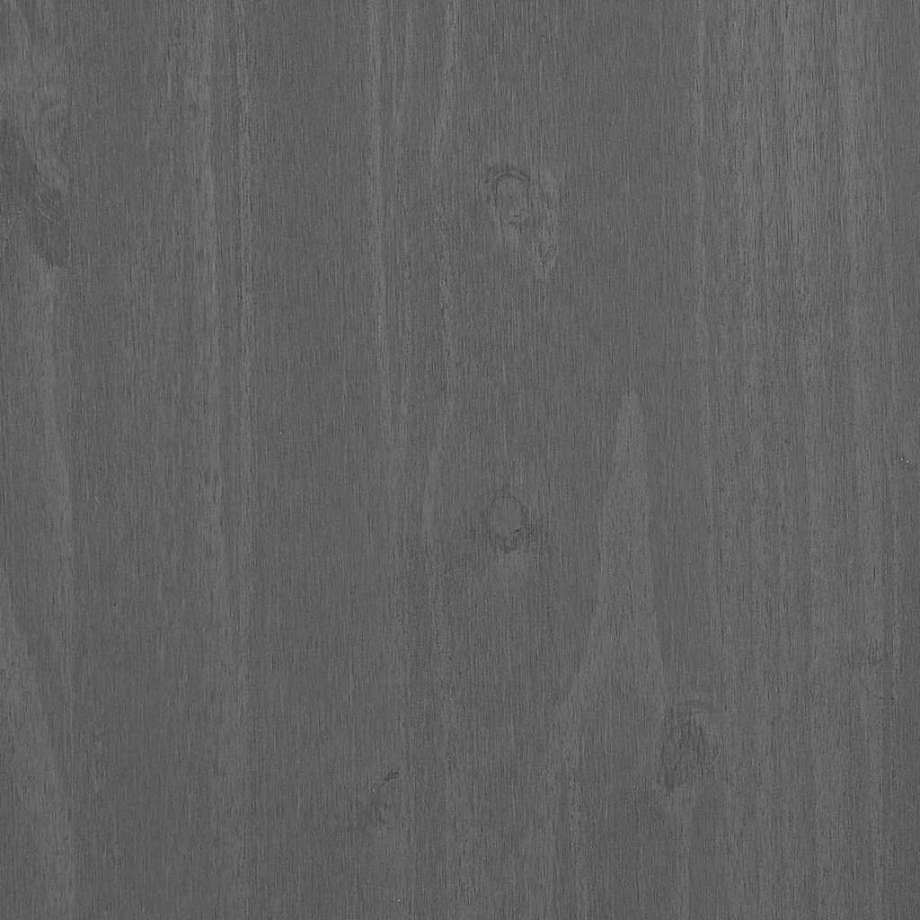 Highboard-Oberteil HAMAR Hellgrau 90x30x100 cm Massivholz