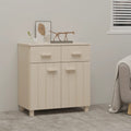 Sideboard HAMAR Honigbraun 79x40x80 cm Massivholz Kiefer