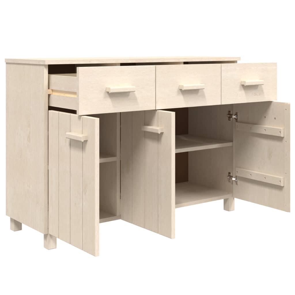 Sideboard HAMAR Honigbraun 113x40x80 cm Massivholz Kiefer