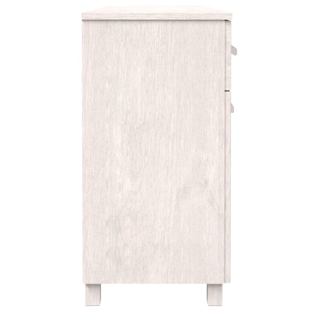 Sideboard HAMAR Weiß 113x40x80 cm Massivholz Kiefer