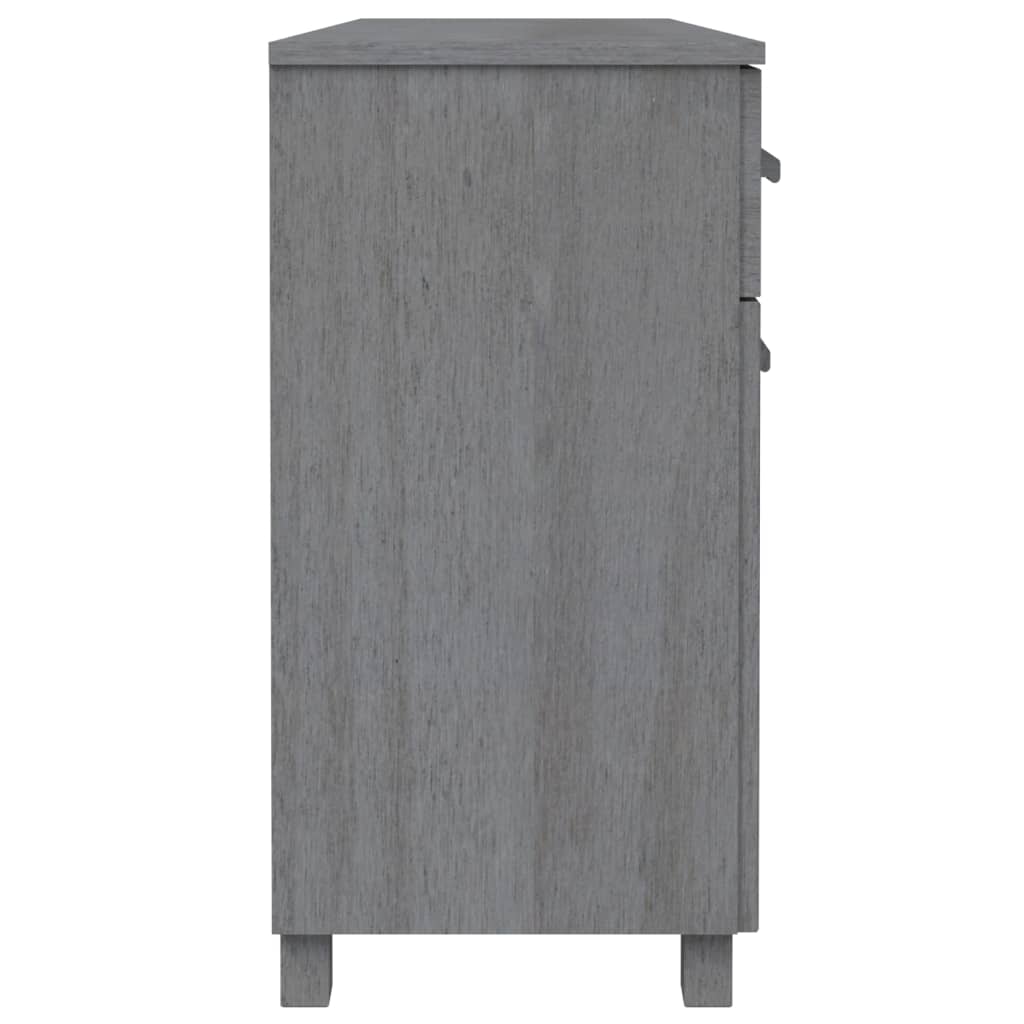 Sideboard HAMAR Dunkelgrau 113x40x80 cm Massivholz Kiefer