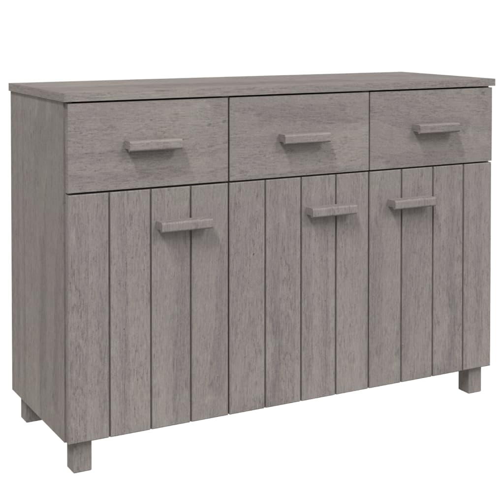 Sideboard HAMAR Hellgrau 113x40x80 cm Massivholz Kiefer