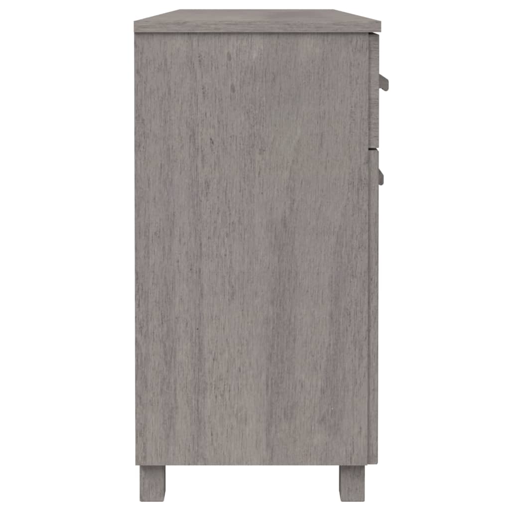 Sideboard HAMAR Hellgrau 113x40x80 cm Massivholz Kiefer