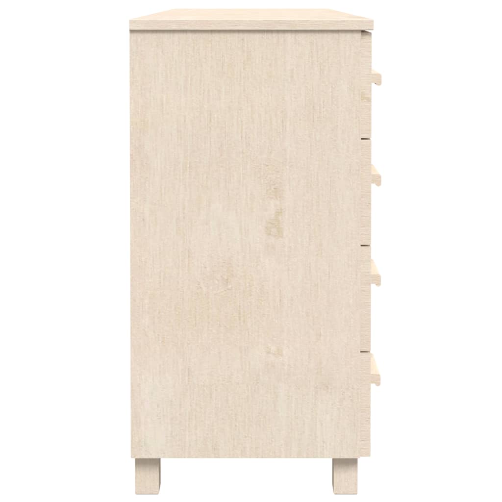 Sideboard HAMAR Honigbraun 113x40x80 cm Massivholz Kiefer