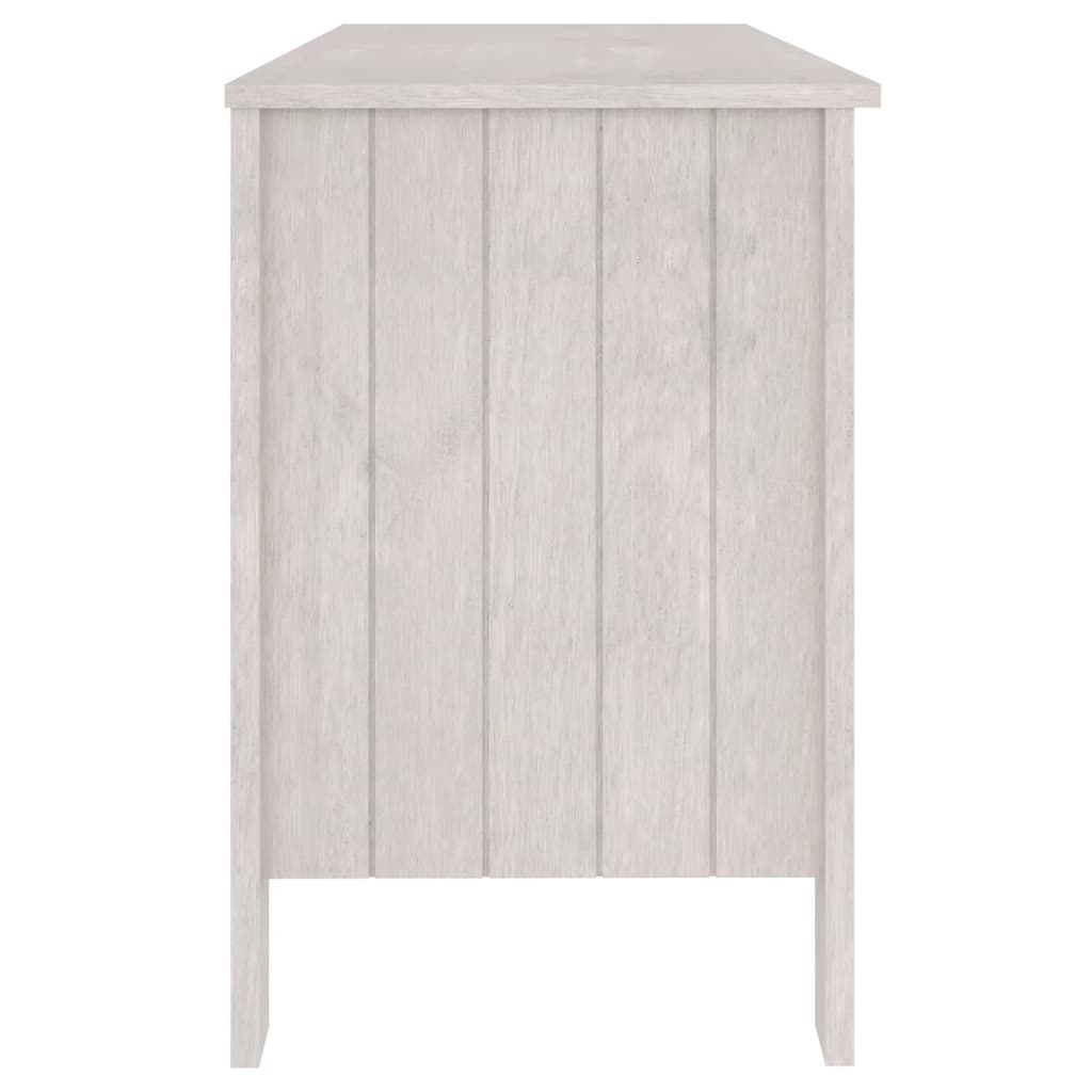 Schreibtisch HAMAR Weiß 113x50x75 cm Massivholz Kiefer