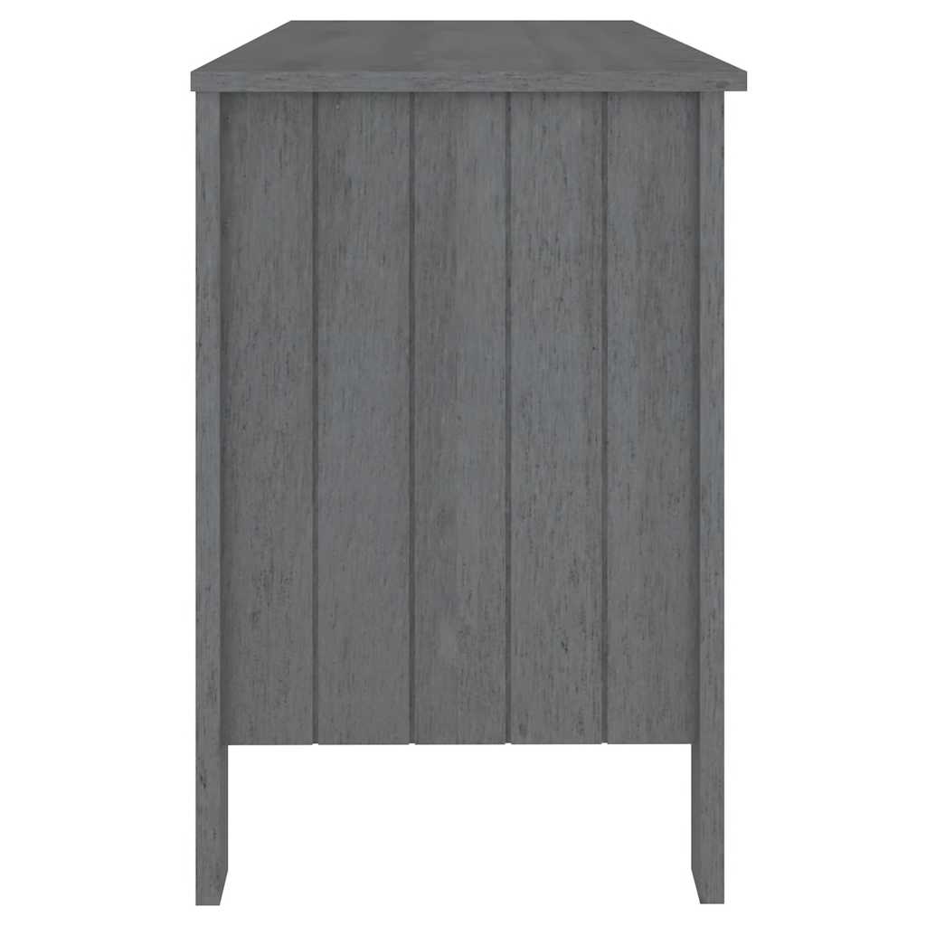 Schreibtisch HAMAR Dunkelgrau 113x50x75 cm Massivholz Kiefer