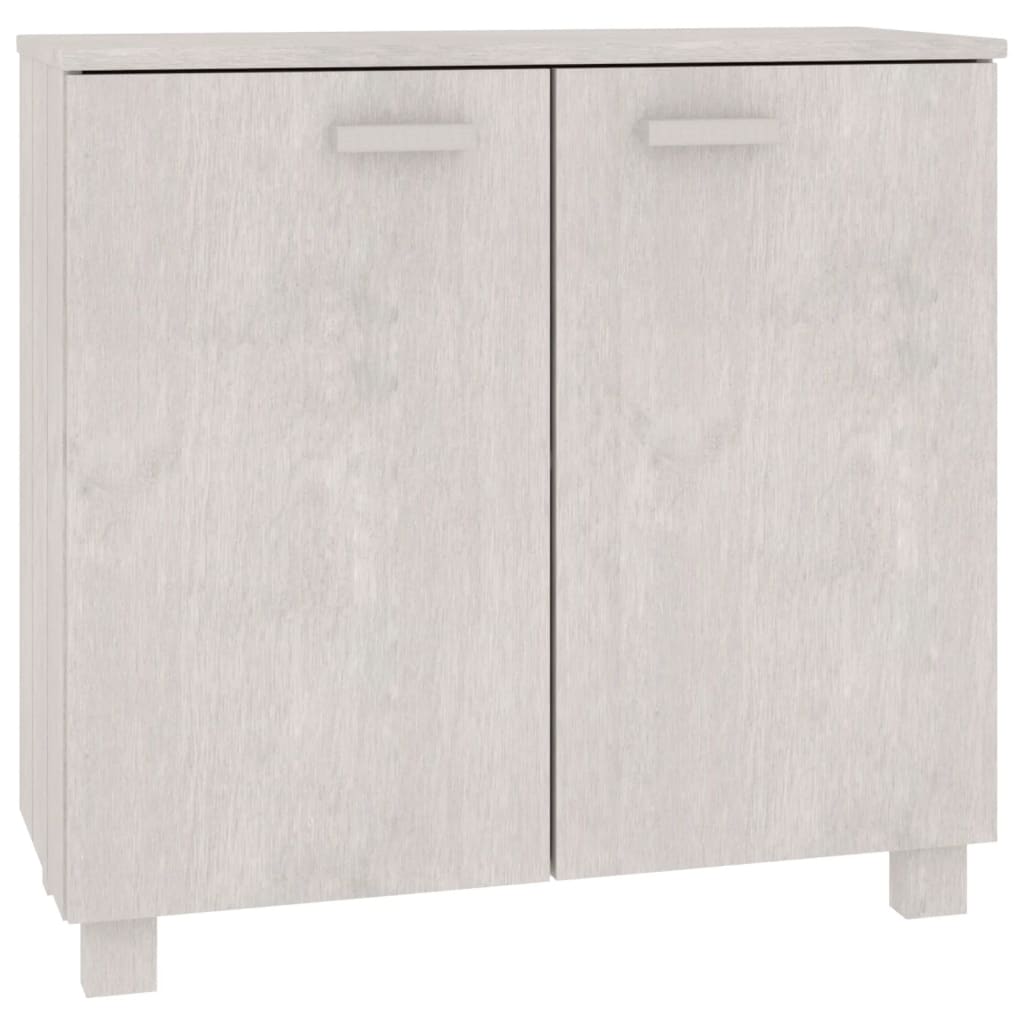 Sideboard HAMAR Weiß 85x35x80 cm Massivholz Kiefer