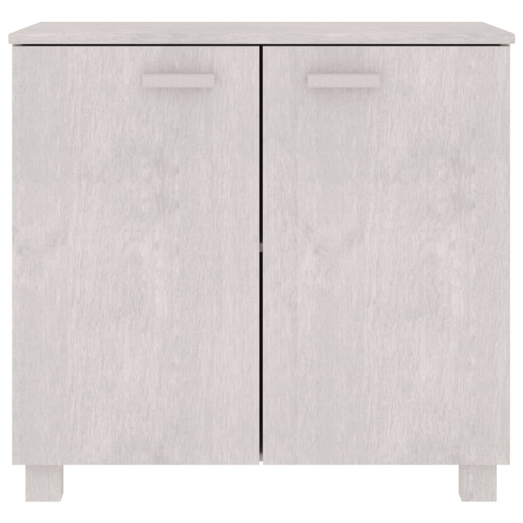 Sideboard HAMAR Weiß 85x35x80 cm Massivholz Kiefer