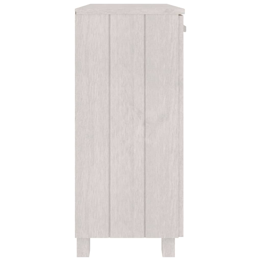 Sideboard HAMAR Weiß 85x35x80 cm Massivholz Kiefer