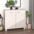 Sideboard HAMAR Weiß 85x35x80 cm Massivholz Kiefer