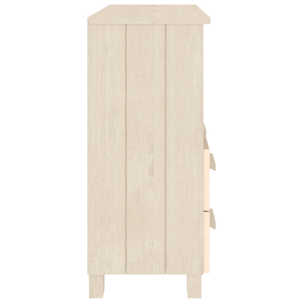 Sideboard HAMAR Honigbraun 85x35x80 cm Massivholz Kiefer