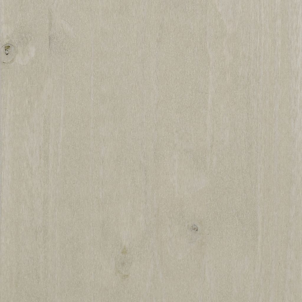 Highboard-Oberteil HAMAR Weiß 85x35x100 cm Massivholz