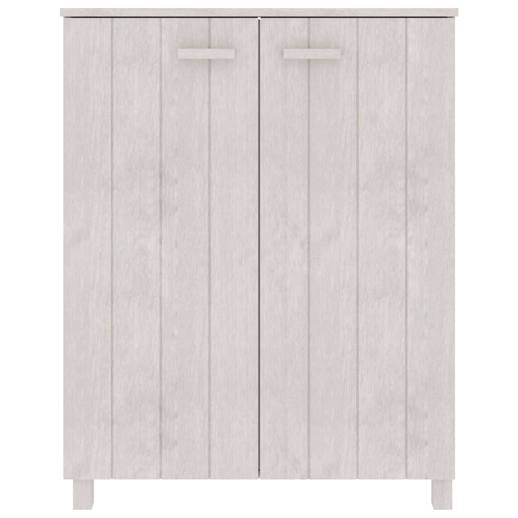 Schuhschrank HAMAR Weiß 85x40x108 cm Massivholz Kiefer