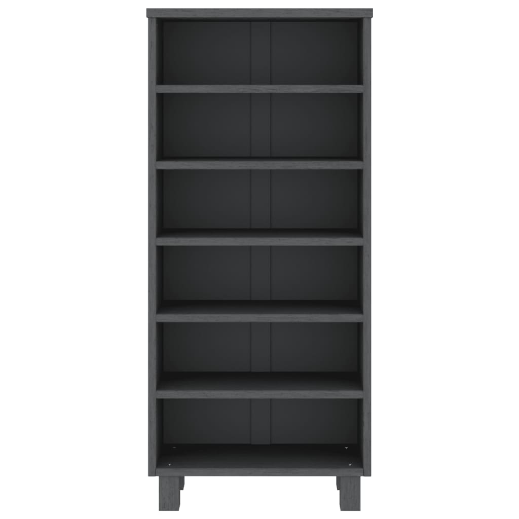 CD-Schrank HAMAR Dunkelgrau 45x18x100 cm Massivholz Kiefer