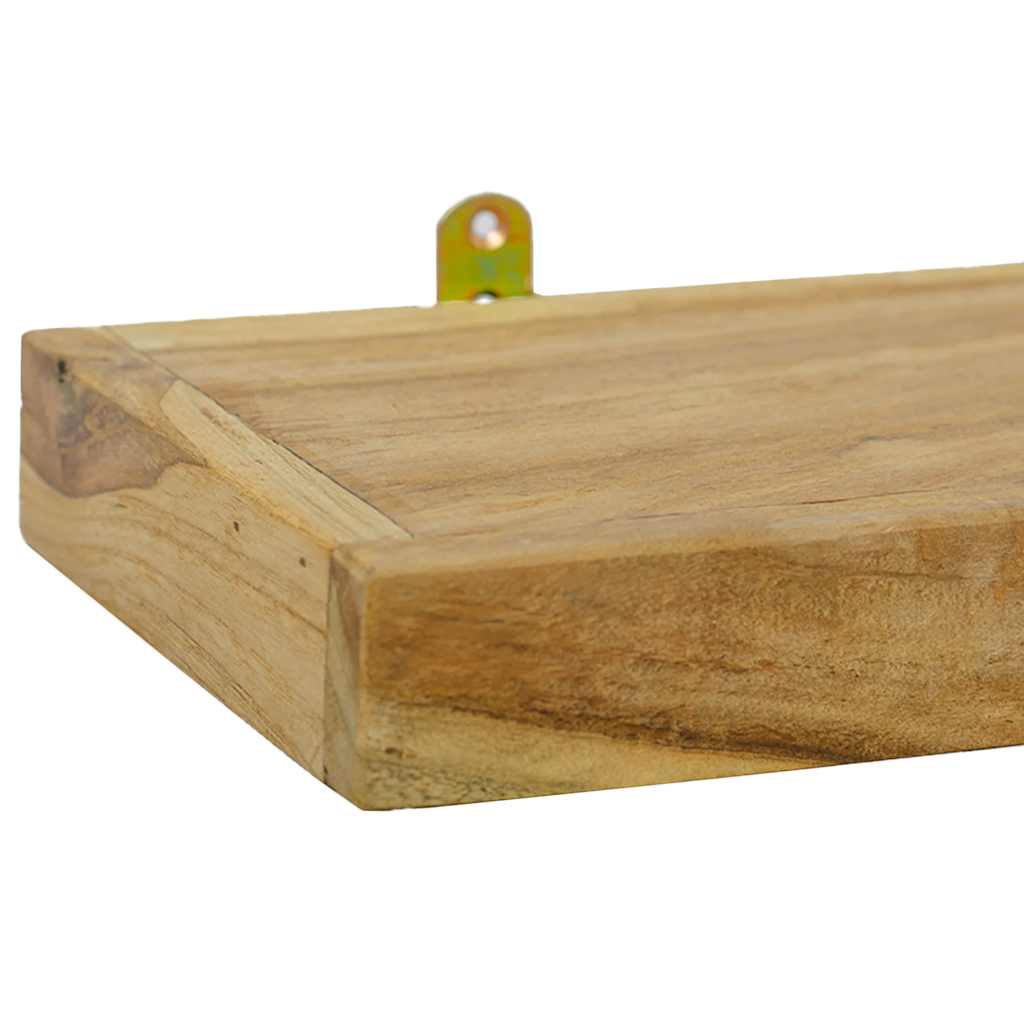 Wandregale 2 Stk. 40x15x4 cm Massivholz Teak