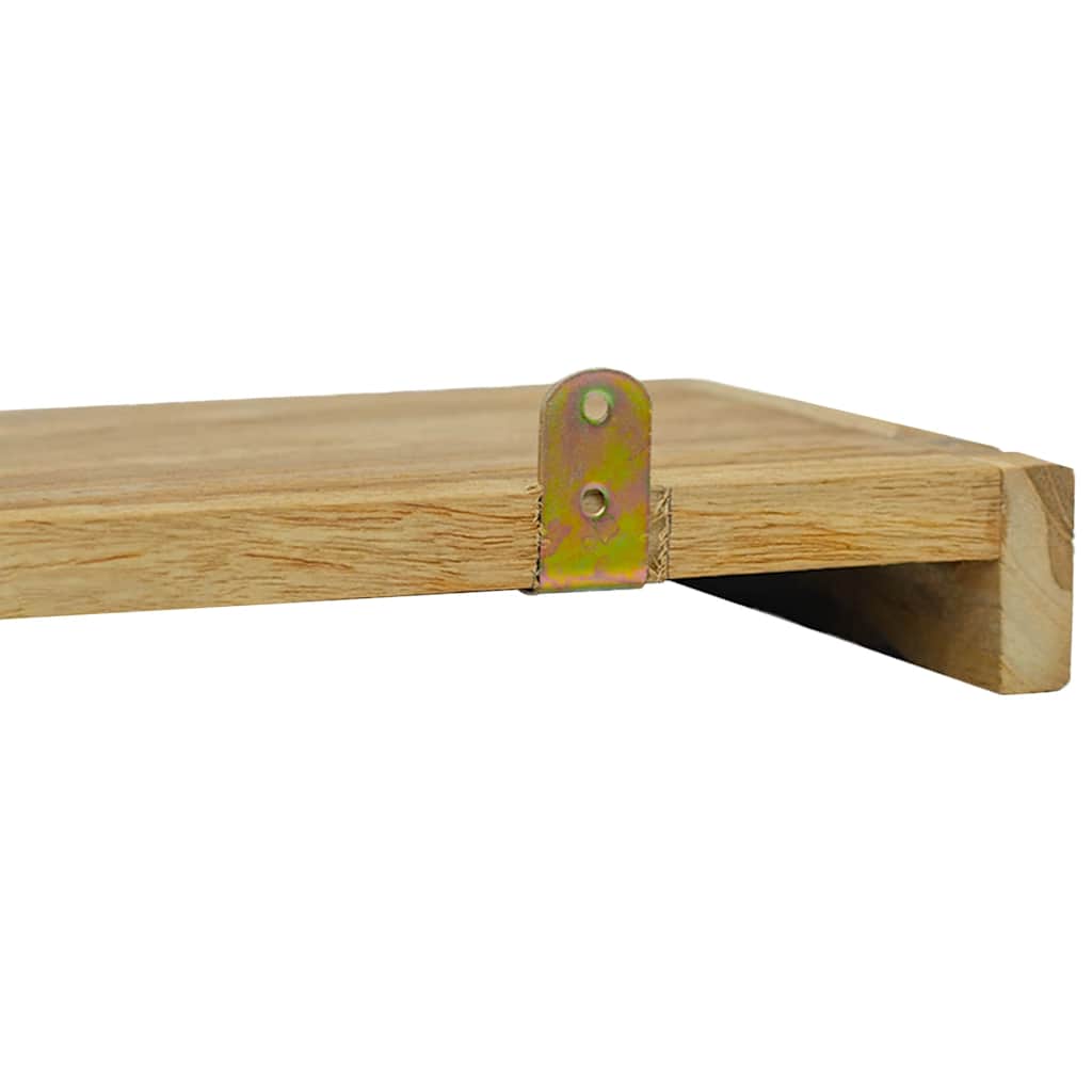 Wandregale 2 Stk. 40x15x4 cm Massivholz Teak