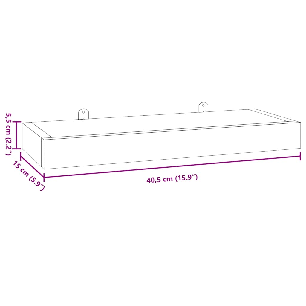 Wandregale 2 Stk. 40x15x4 cm Massivholz Teak