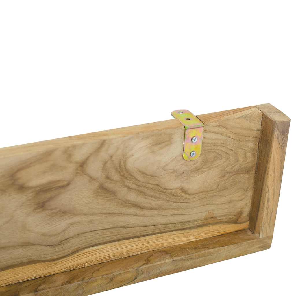 Wandregale 2 Stk. 60x15x4 cm Massivholz Teak