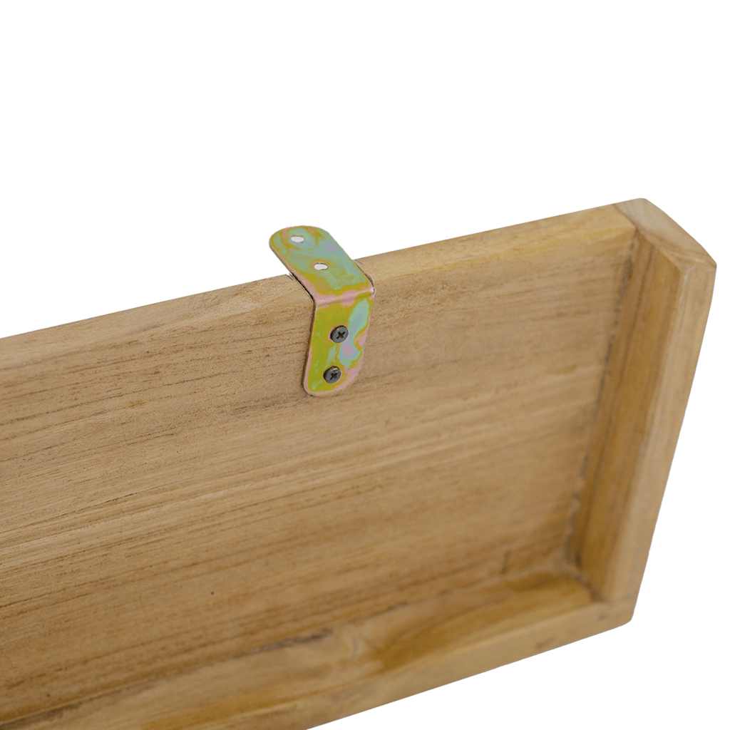 Wandregale 2 Stk. 90x15x4 cm Massivholz Teak