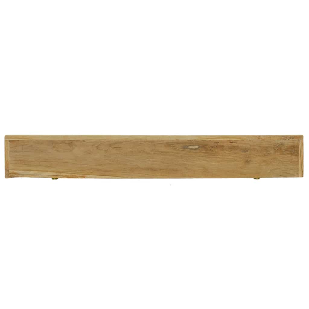 Wandregale 2 Stk. 110x15x4 cm Massivholz Teak