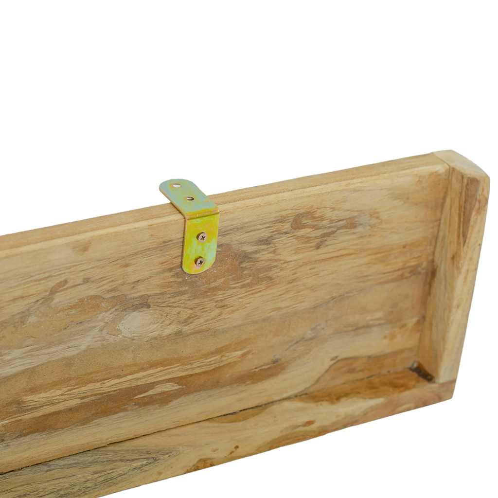 Wandregale 2 Stk. 110x15x4 cm Massivholz Teak