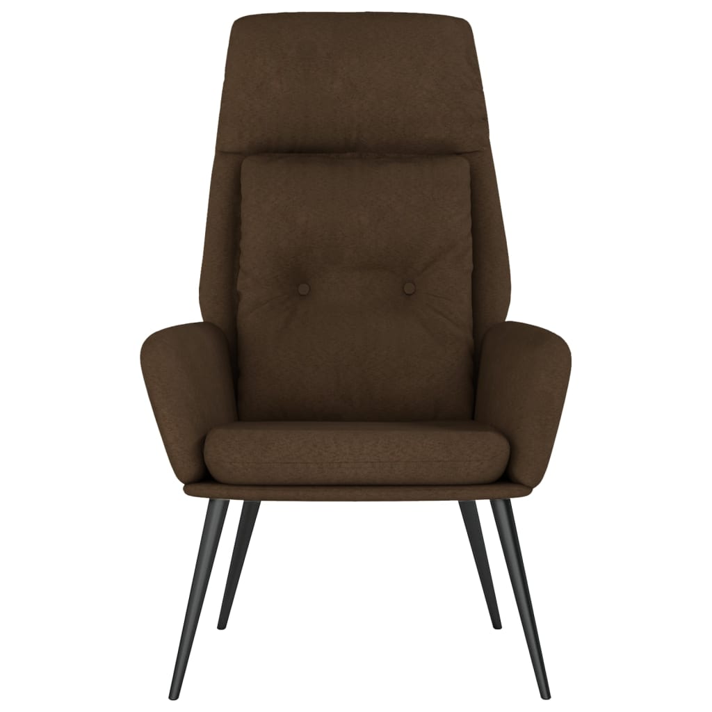 Relaxsessel Braun Wildleder-Optik