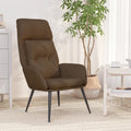 Relaxsessel Braun Wildleder-Optik