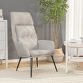 Relaxsessel Hellgrau Wildleder-Optik