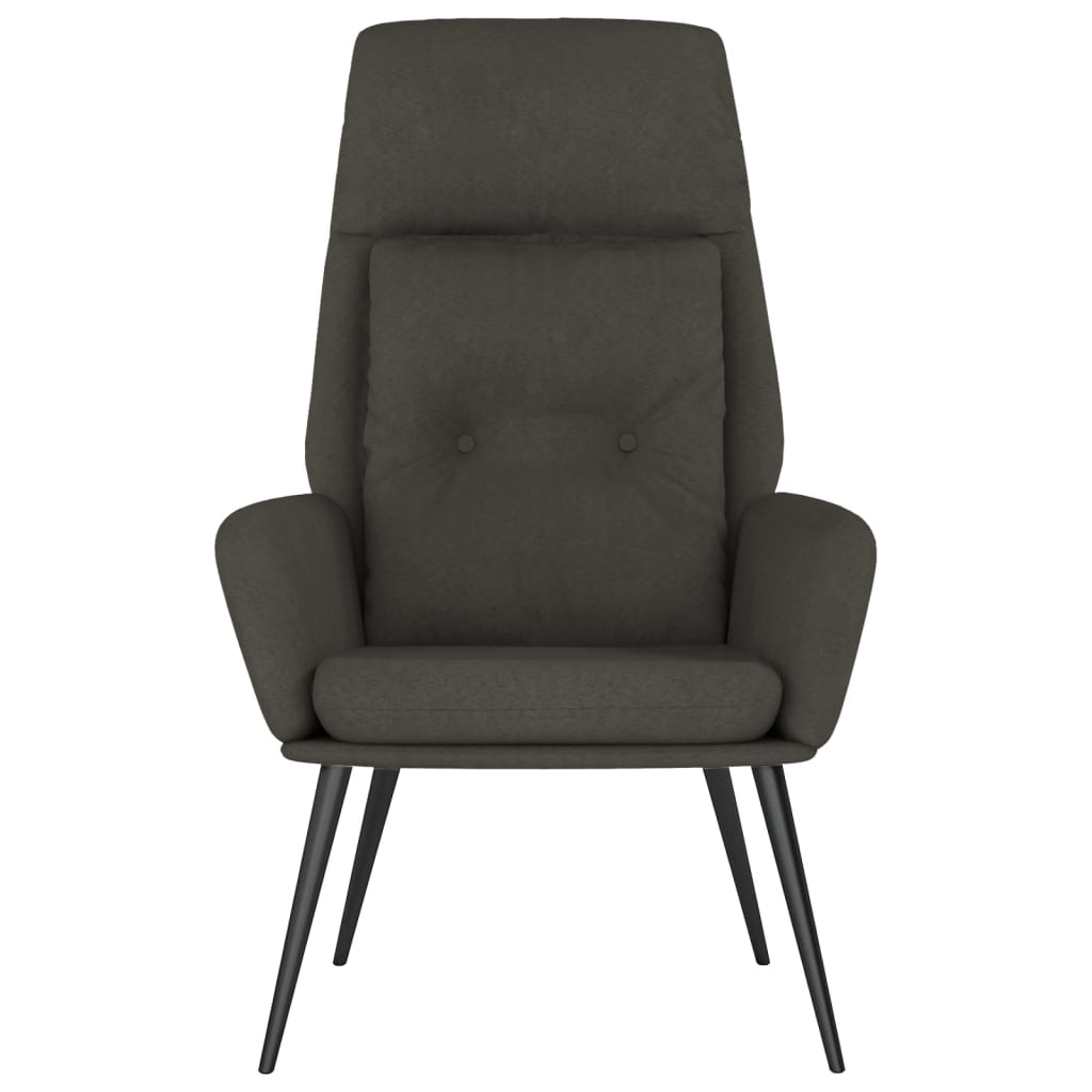 Relaxsessel Dunkelgrau Wildleder-Optik