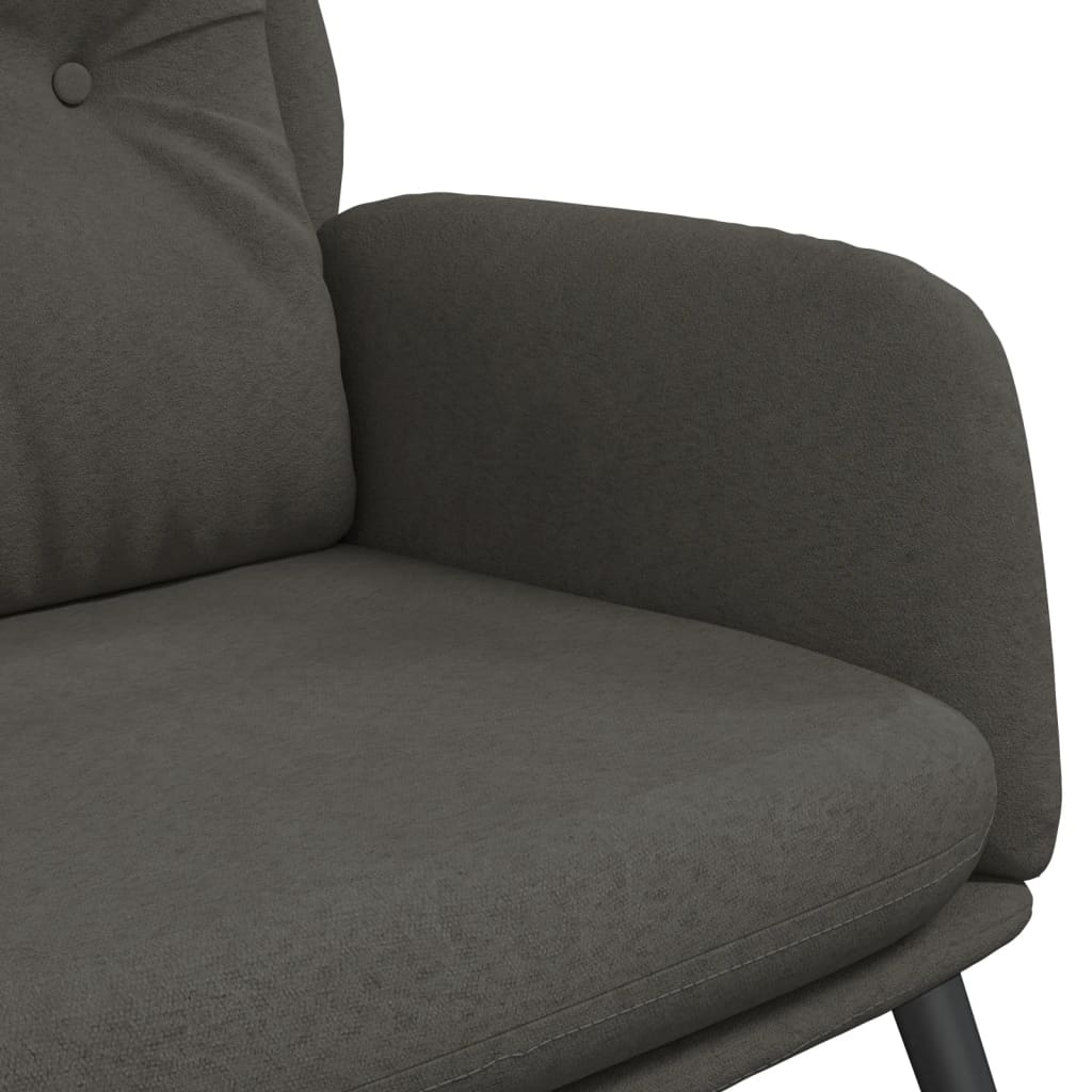 Relaxsessel Dunkelgrau Wildleder-Optik